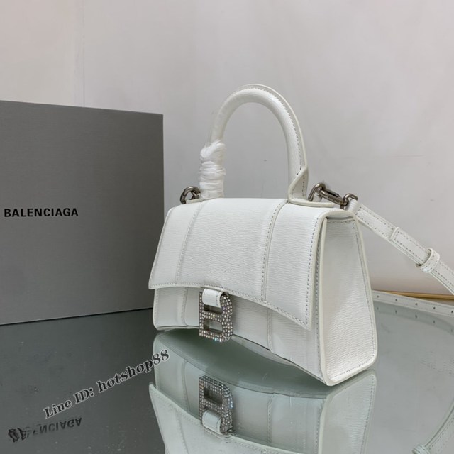 Balenciaga專櫃爆款手搓紋鑽扣xs號手提包 巴黎世家Hourglass沙漏包 fyj1899